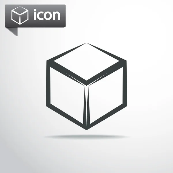 3d cube logo design icon — Stock Vector