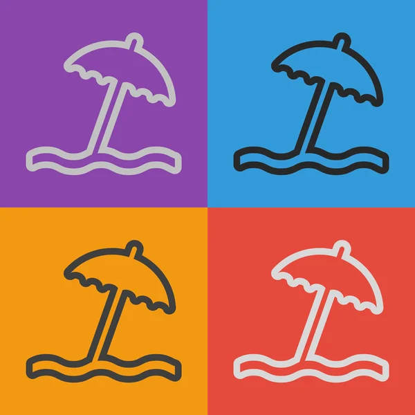 Icon дизайн парасольку — стоковий вектор