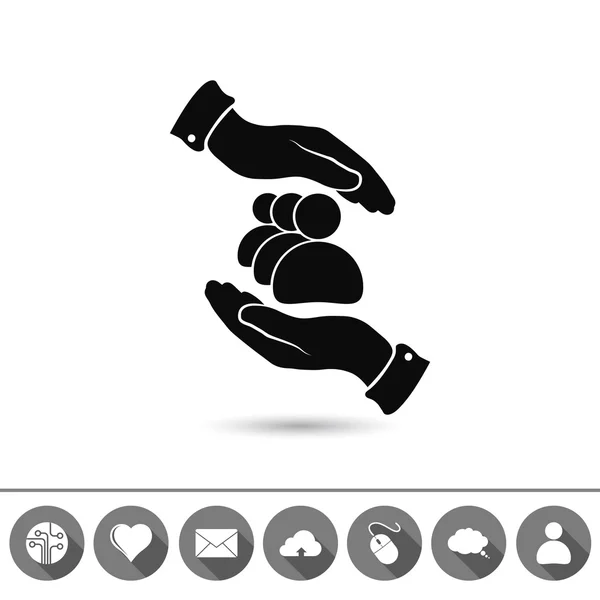 Veilige mensen pictogram — Stockvector