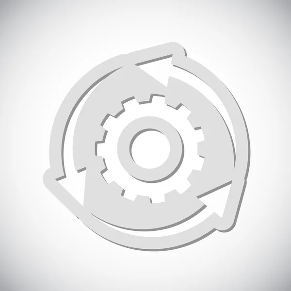 Flecha circular icono — Vector de stock