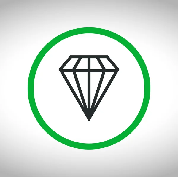 Icono de diamante — Vector de stock