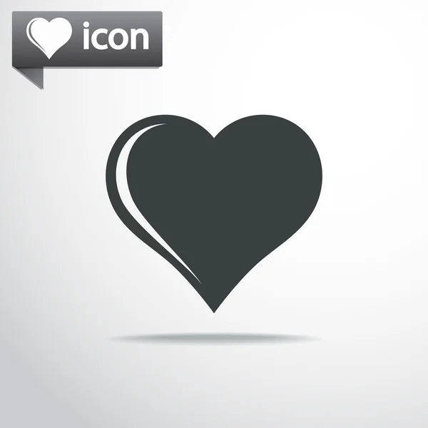 Corazón icono de diseño plano — Archivo Imágenes Vectoriales