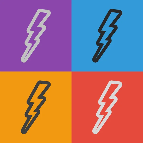 Lightning icon design — Stock Vector