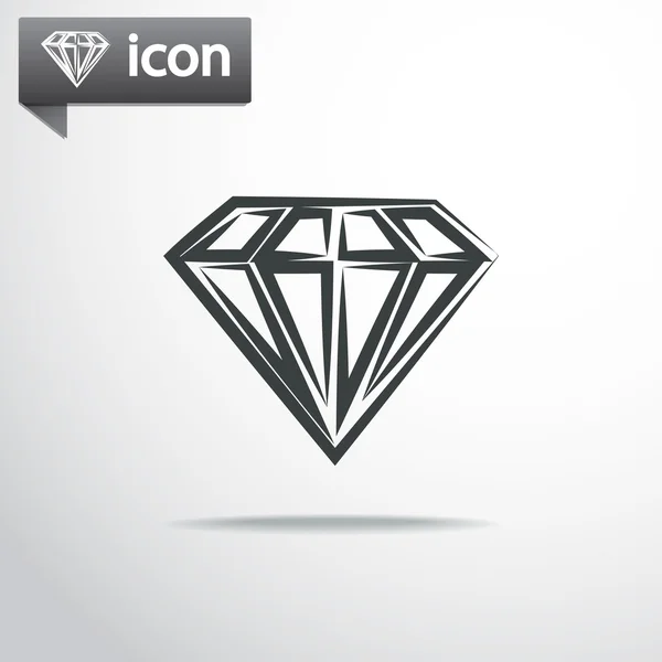 Icono de diamante — Vector de stock