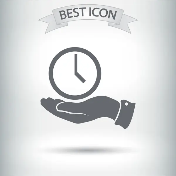 Reloj icono de diseño — Vector de stock