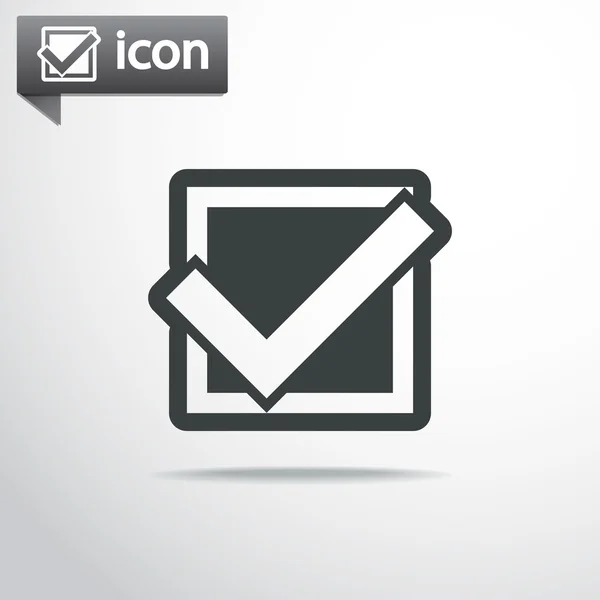 Confirma el icono. Estilo de diseño plano — Vector de stock