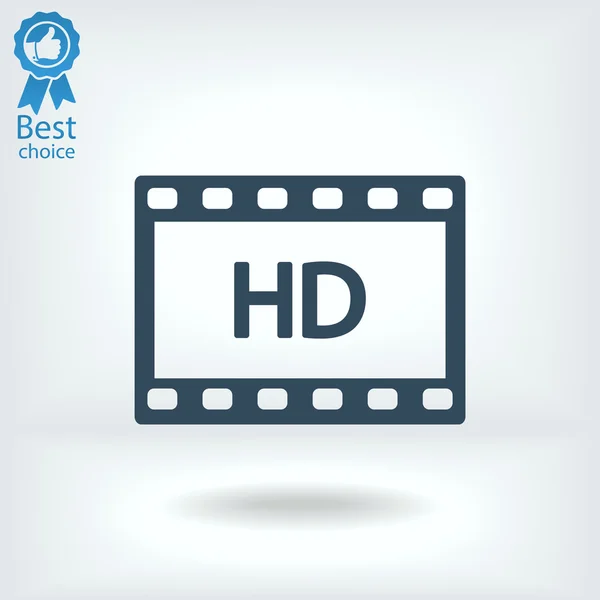 Ikona wideo HD — Wektor stockowy