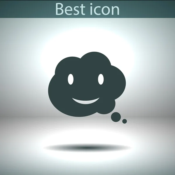笑顔で話す泡のアイコン — ストックベクタ