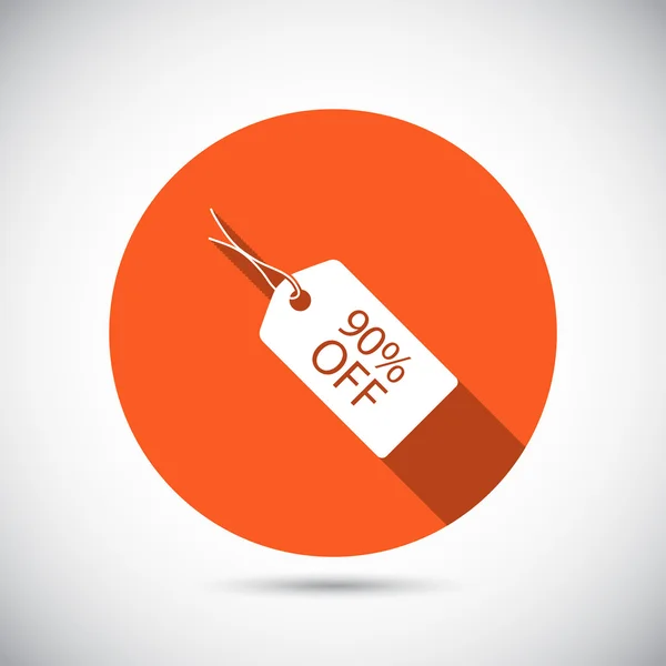 90 percent's OFF tag icon — Stock Vector