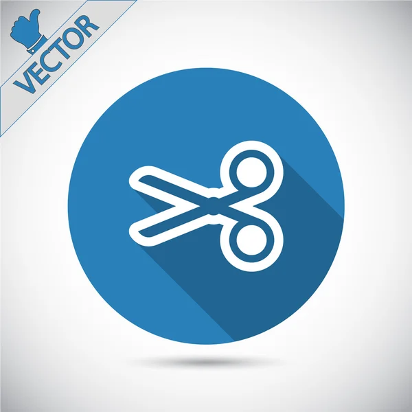 Scissors flat icon — Stock Vector