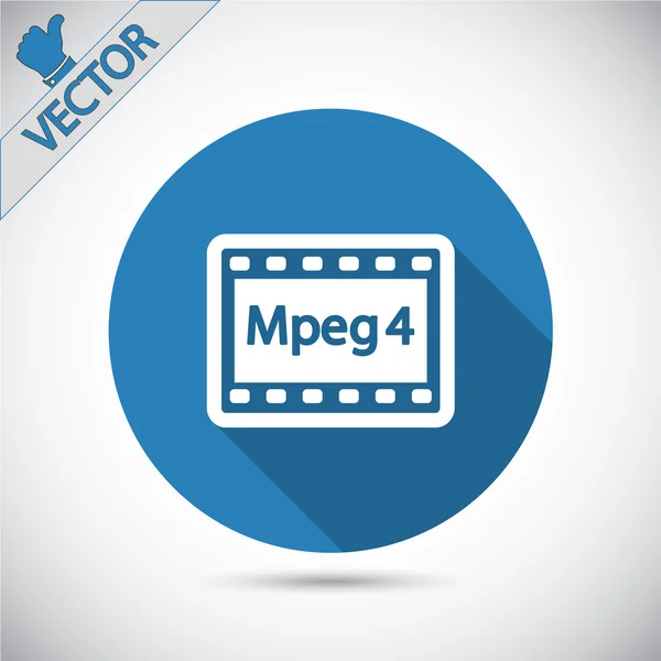 Ícone de vídeo MPEG 4 — Vetor de Stock