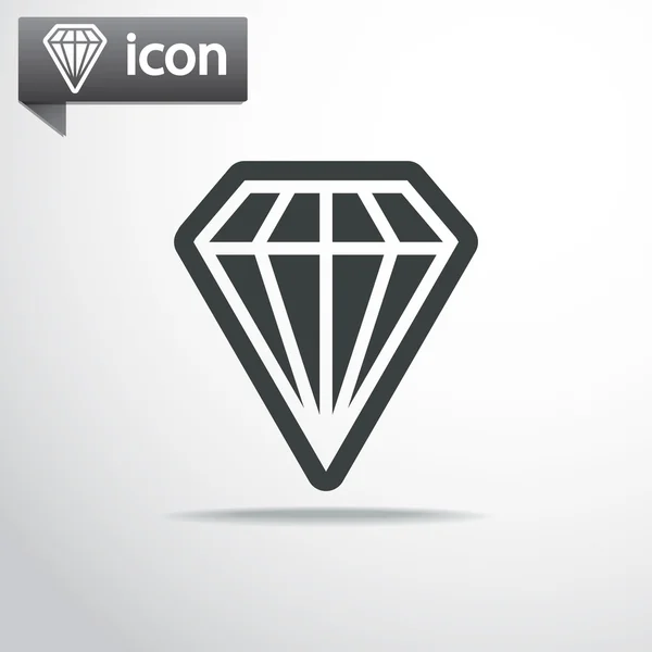 Icono de diamante — Vector de stock