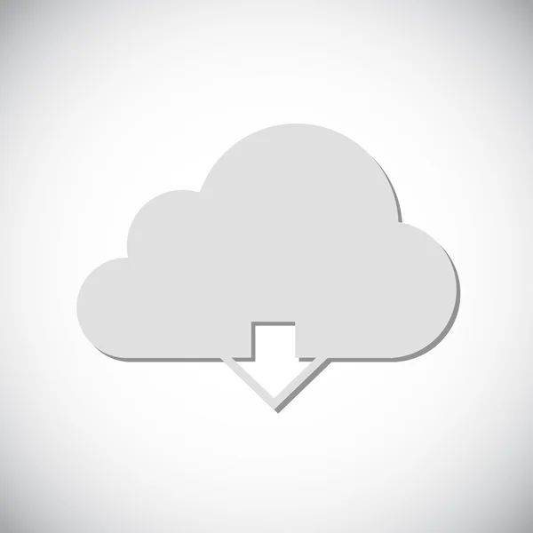 Cloud computing icono de descarga — Archivo Imágenes Vectoriales