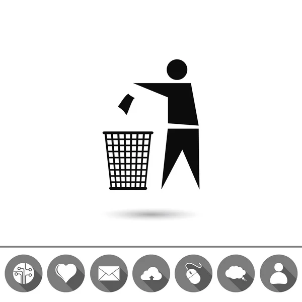 Trash bin icon — Stock Vector