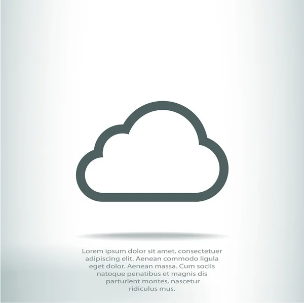 Chmura ikona stylu Płaska konstrukcja — Wektor stockowy