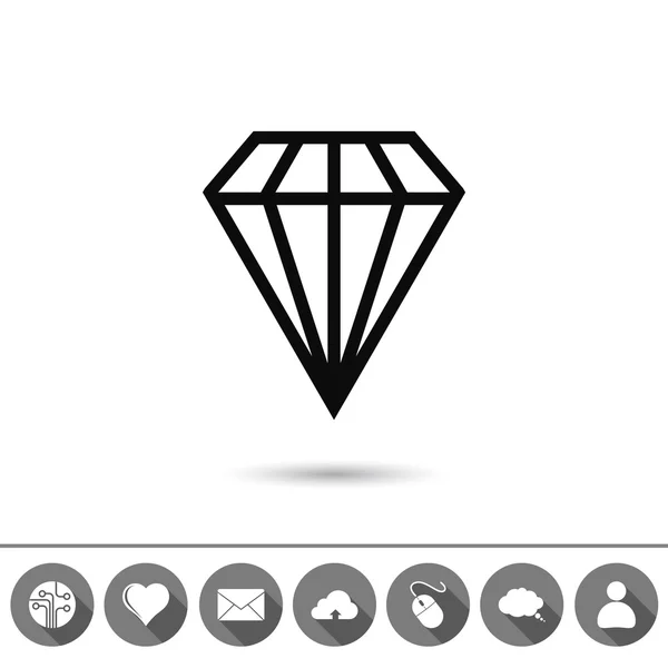 Icono de diamante — Archivo Imágenes Vectoriales