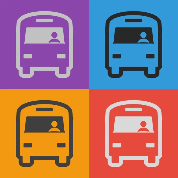 公共汽车图标设计 — 图库矢量图片