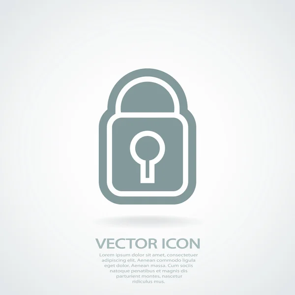 Lock icon. Flat design style — Stock Vector