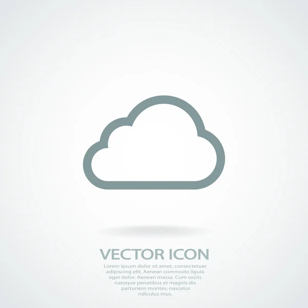 Cloud icon Estilo de diseño plano — Archivo Imágenes Vectoriales