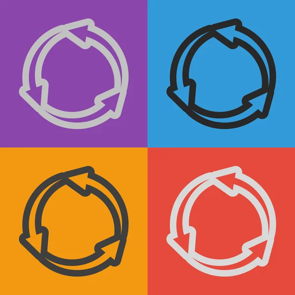 Flecha circular icono — Vector de stock