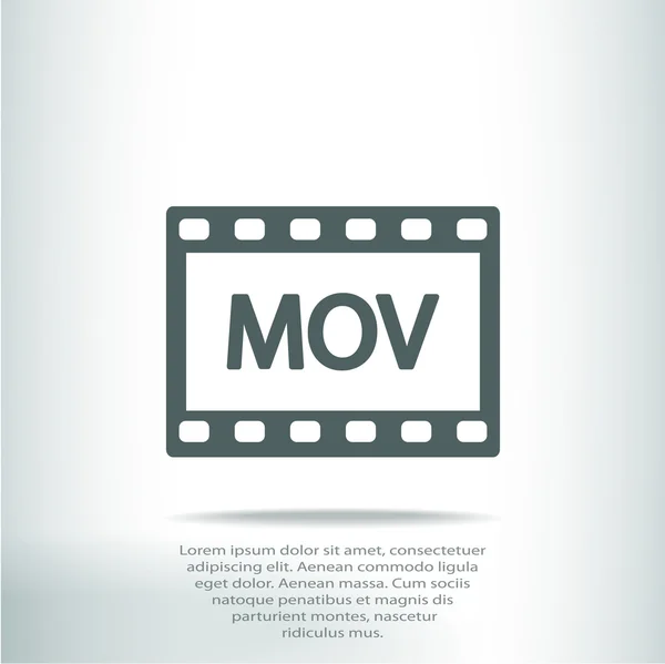 Ikona wideo MOVMOV videopictogram — Stockvector