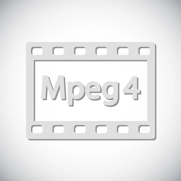 MPEG 4 Design de ícone de vídeo — Vetor de Stock