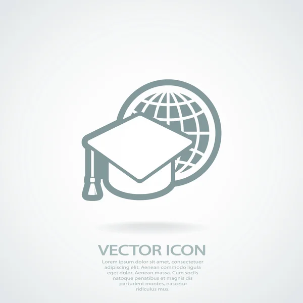 Icono de la tapa de graduación — Vector de stock