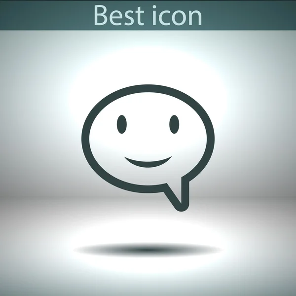 笑顔で話す泡のアイコン — ストックベクタ