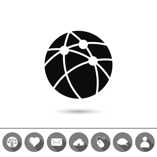 Global technology or social network icon — Stockový vektor