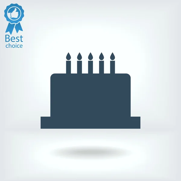 Verjaardag cake pictogram — Stockvector