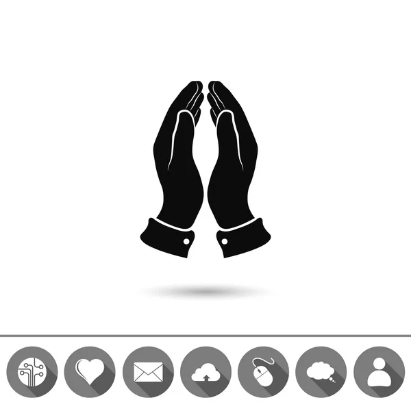 Bidden handen pictogram — Stockvector