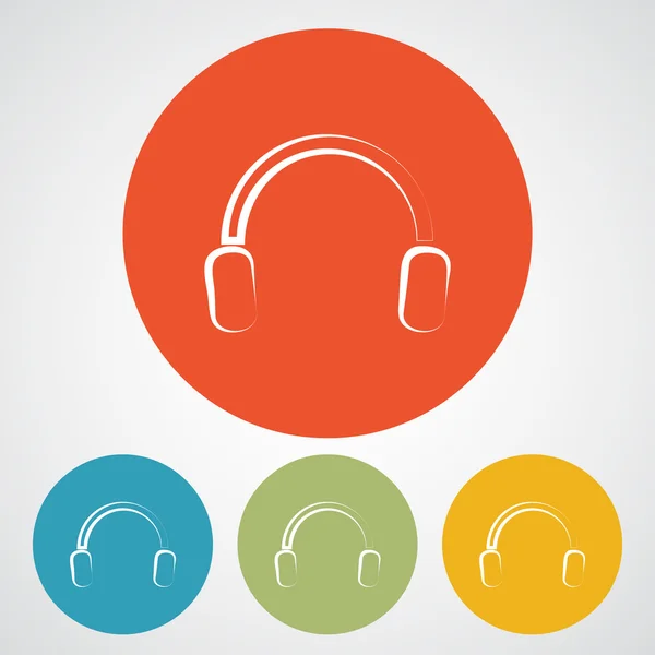 Auriculares icono conjunto — Vector de stock