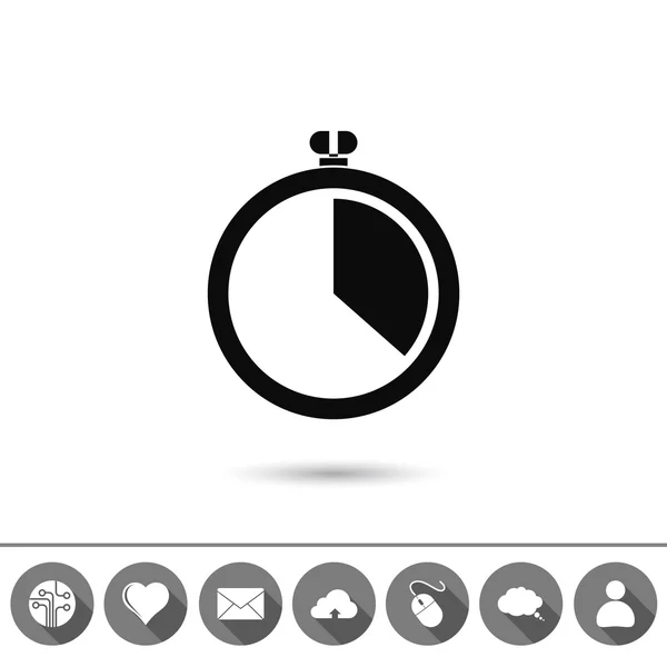 Diseño de icono de cronómetro — Vector de stock