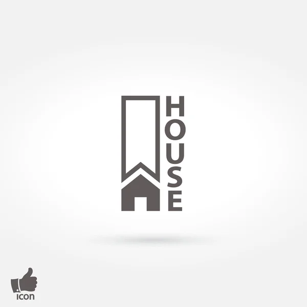 Flat House icon. — Stock Vector