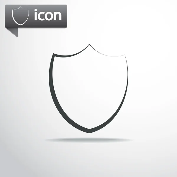 Shield icon. Flat design style — Stock Vector