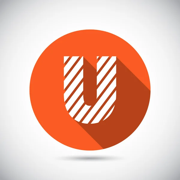 Zebra alfabet letter U — Stockvector