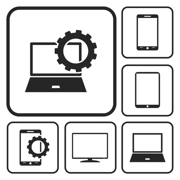 Reeks pictogrammen van elektronische apparaten — Stockvector