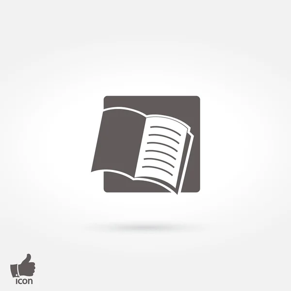 Icono de libro abierto — Vector de stock