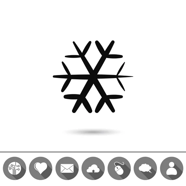 Icono de copo de nieve — Vector de stock