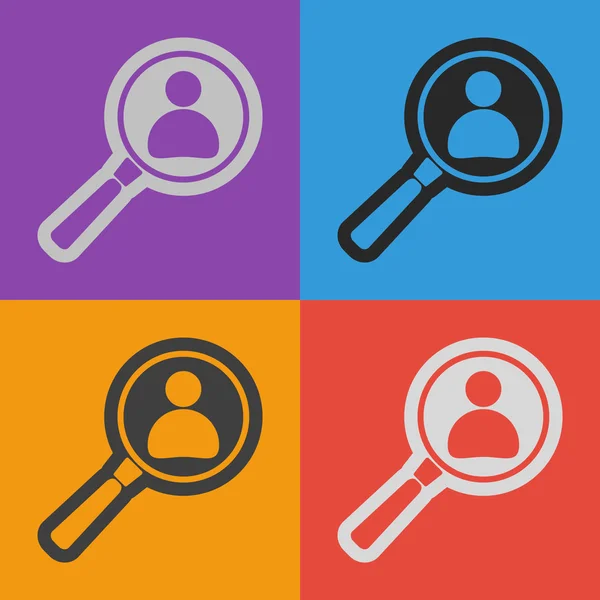 Employee Search icon — Stock Vector