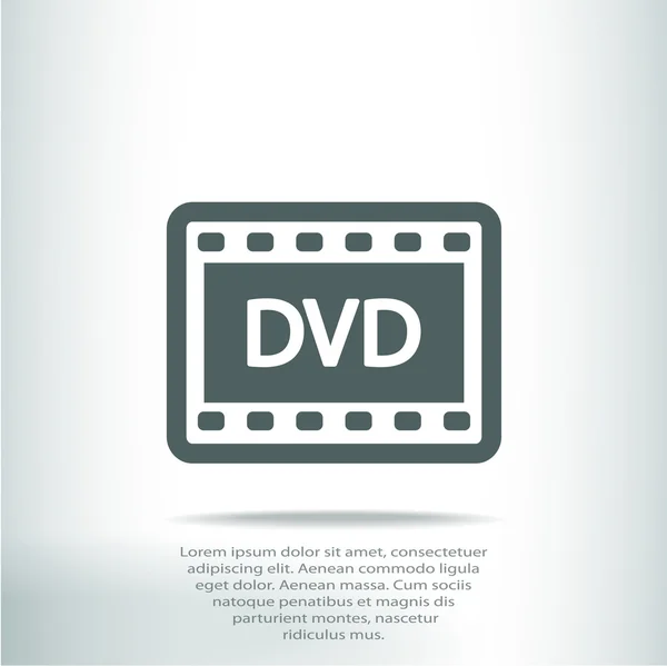 DVD icono de vídeo — Vector de stock