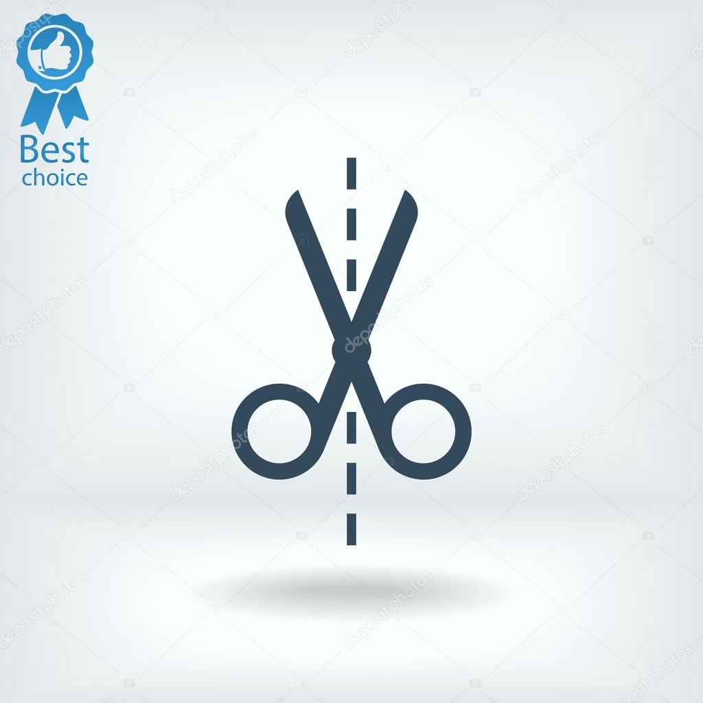 Scissors flat icon