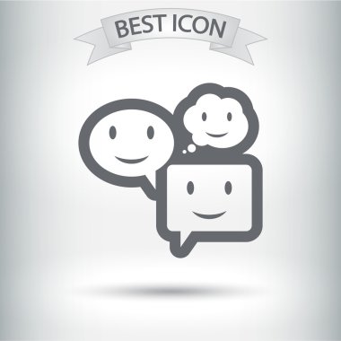 Gülümseyen baloncuk simgesi