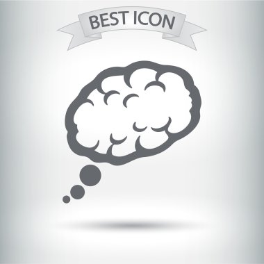 Beyin simge düz tasarım stil