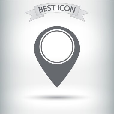 harita işaretçisi düz simgesi