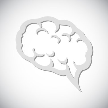 Beyin simge düz tasarım stil