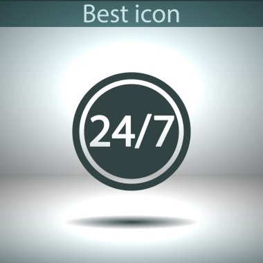 bir gün ve 7 gün 24 saat bir hafta simgesi.