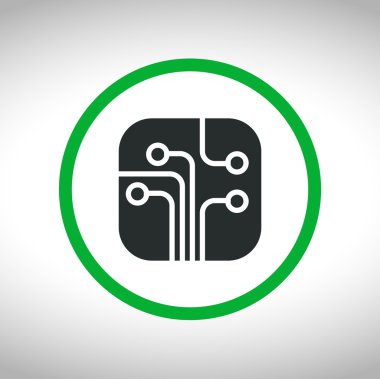 Circuit board, technology icon clipart