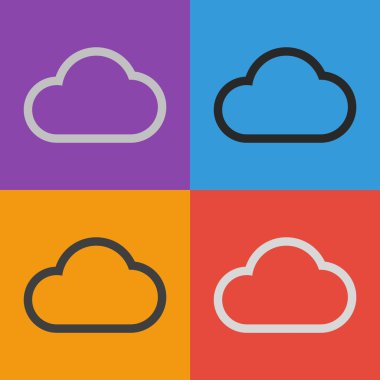 Bulut simge düz tasarım stil