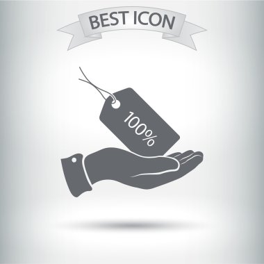 yüzde 100'e ' ın bir ses etiketi simgesi